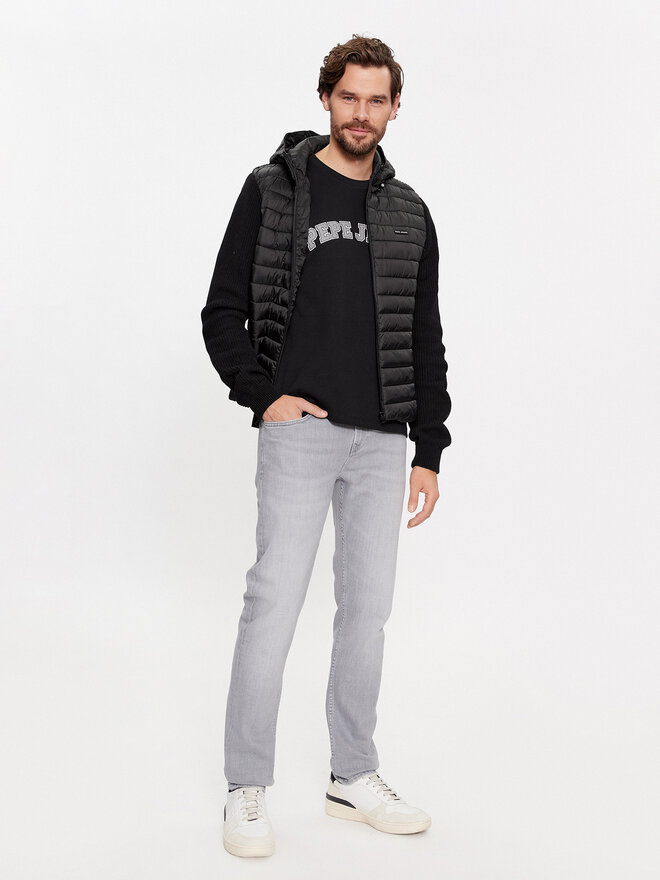 Pepe Jeans Pepe Jeans Marškinėliai Clement PM509220 Juoda Regular Fit