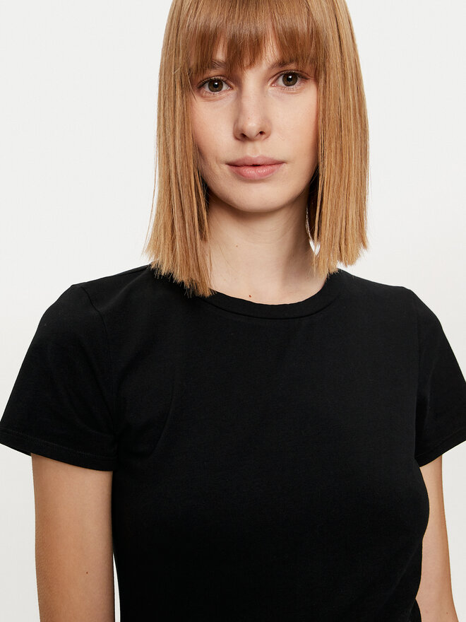 Deha Deha T-Shirt A00150 Μαύρο Regular Fit