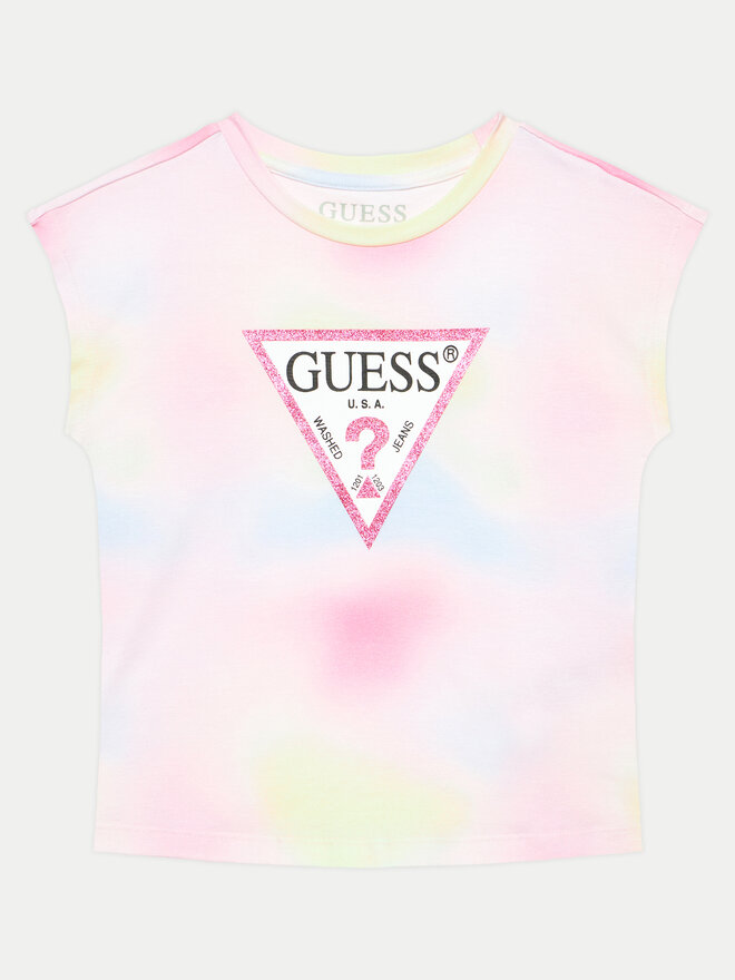Guess Guess Marškinėliai K4YI09 K6YW3 Spalvota Boxy Fit