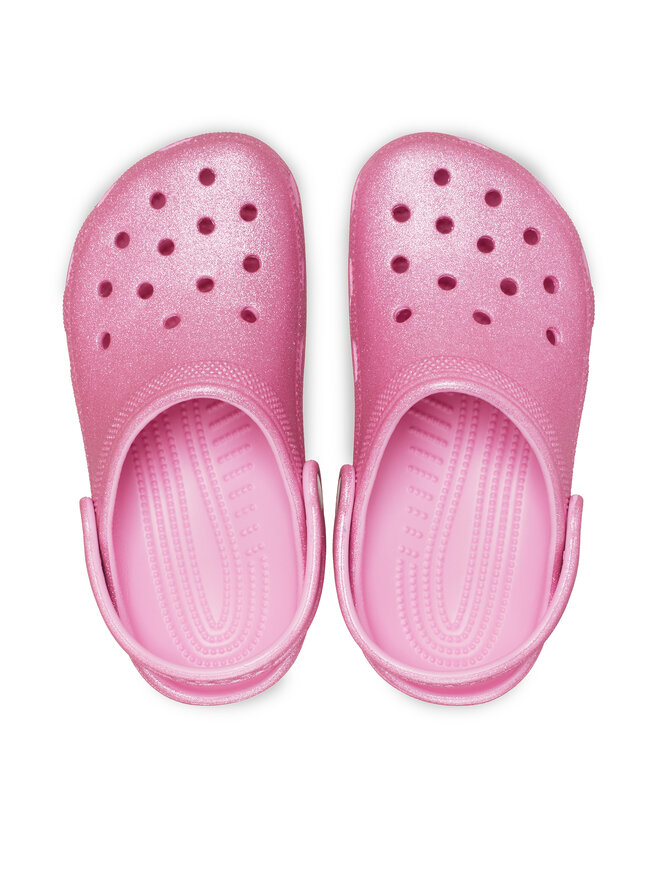 Crocs Klapki Crocs Classic Glitter Clog K 206993 Różowy