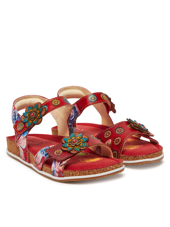 Calzature Donna Pelle Laura Vita Sandali Donna Nino 324 - Sandalo In Pelle Con Tacco Rosa Sandalo Nino 324 Pelle