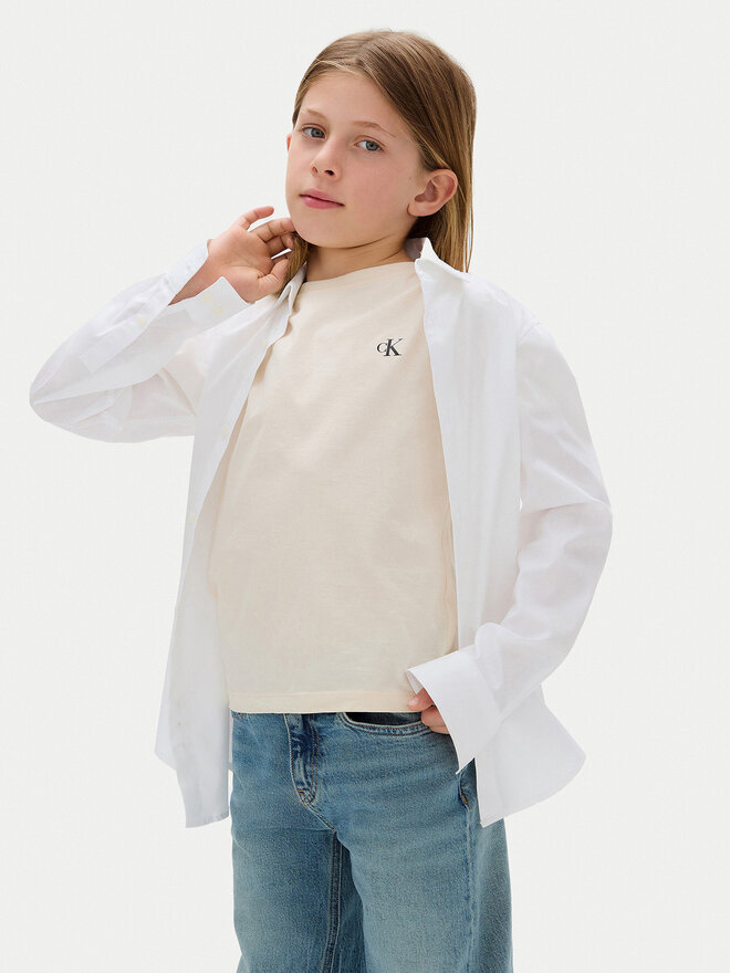 Calvin Klein Jeans Calvin Klein Jeans Набір з 2 футболок Monologo IB0IB01093 M Бежевий Regular Fit