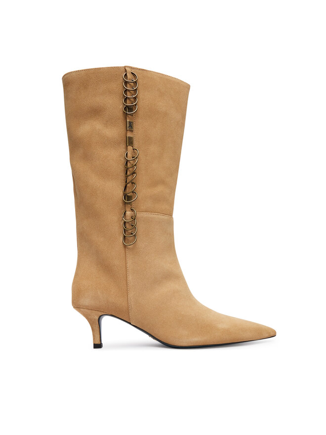 Kozaki Patrizia Pepe 8Y0138 L033 Beżowy | eobuwie.com.pl