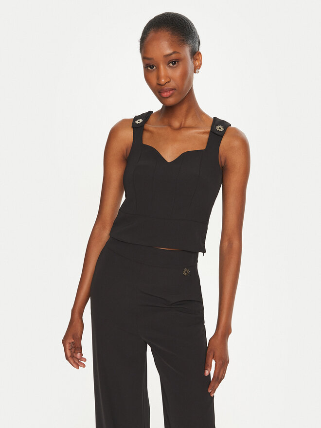 Rinascimento Rinascimento Marškinėliai CFC0120598003 Juoda Slim Fit