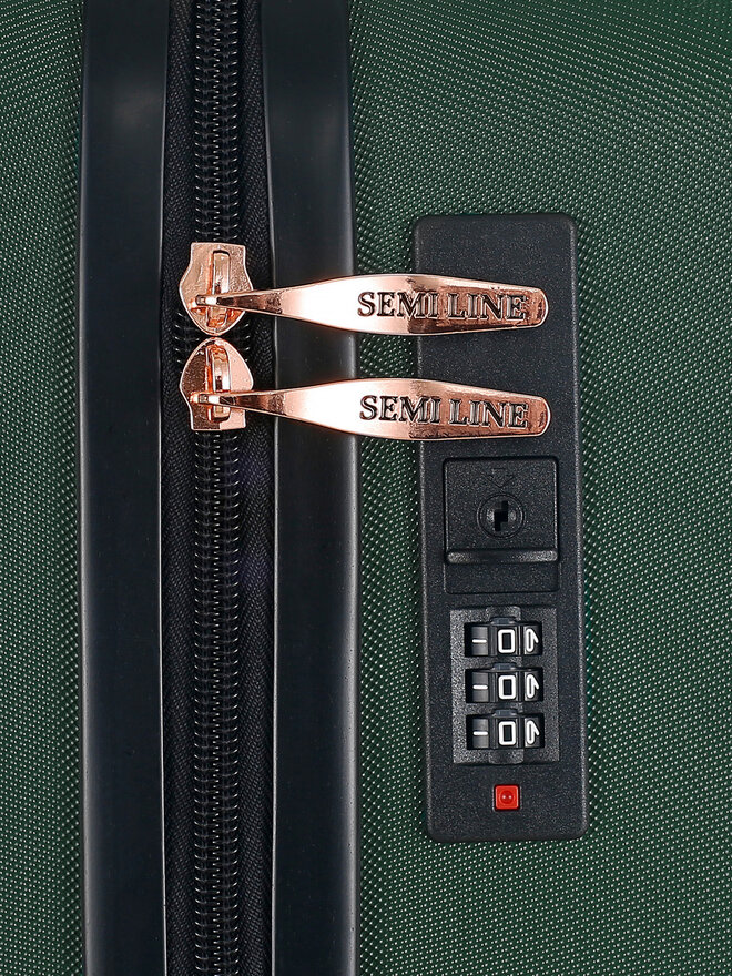 Semi Line Μεγάλη Βαλίτσα Semi Line T5928-3 Χακί