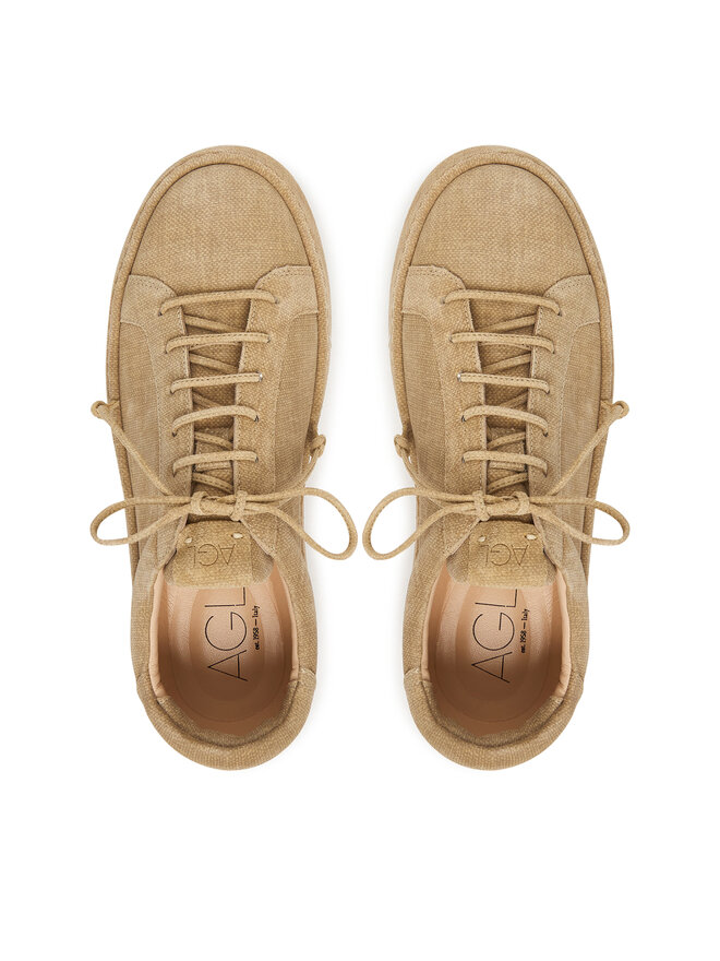 AGL Снікерcи AGL Wrap Lace Up D946025PHMONRO0551 Коричневий
