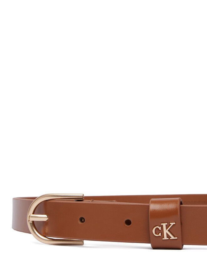 Calvin Klein Damengürtel Calvin Klein Rounded Buckle Ck Loop LV04F7107G Braun