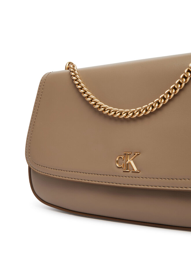 Calvin Klein Handtasche Calvin Klein Ck Convertible Chain Medium Bag LV04F3171G Beige
