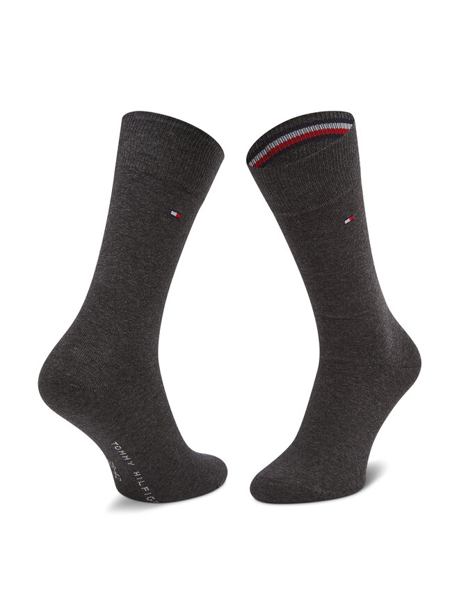 Tommy Hilfiger Set de 2 perechi de șosete lungi pentru bărbați Tommy Hilfiger 100001496 Gri