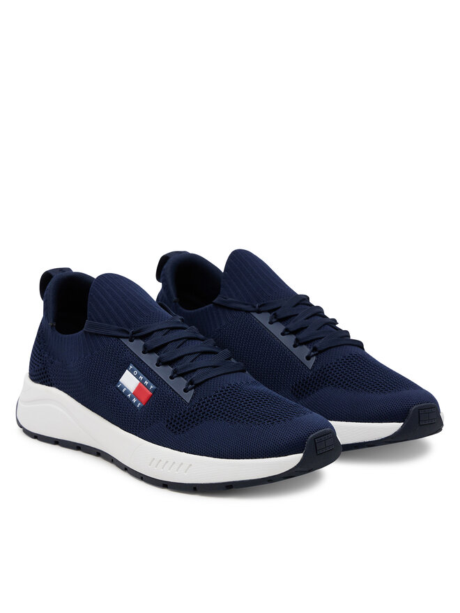 Tommy Jeans Tenisice Tommy Jeans Runner Kntitted EM0EM01555 Tamnoplava