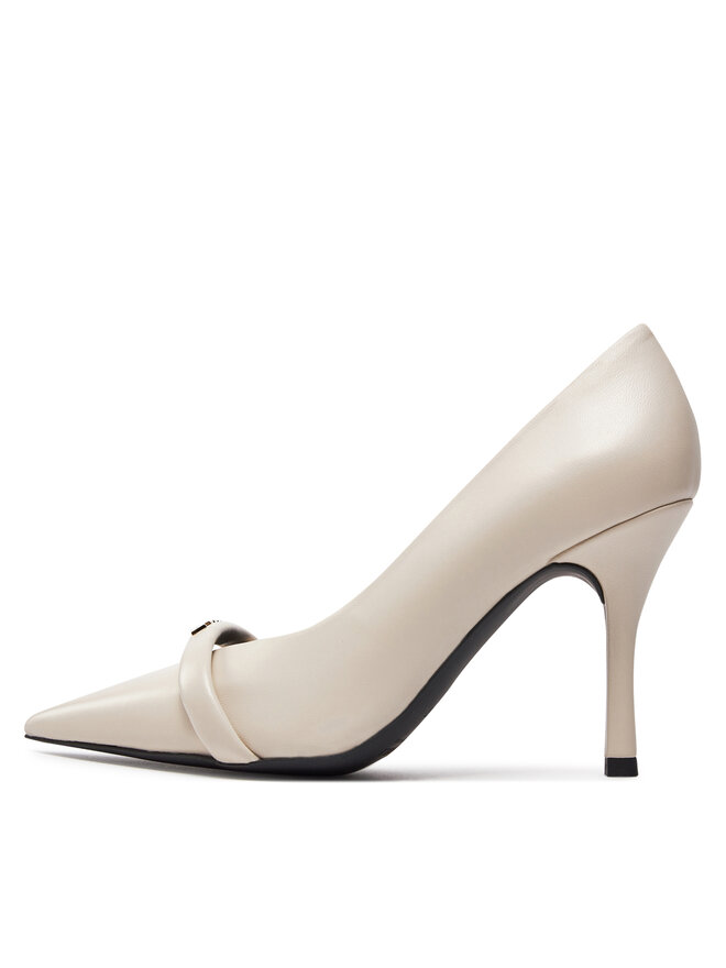 Furla Pantofi cu toc subțire Furla Core Decollete T.90 YG59FCD-X30000-1704S-10074100 Écru