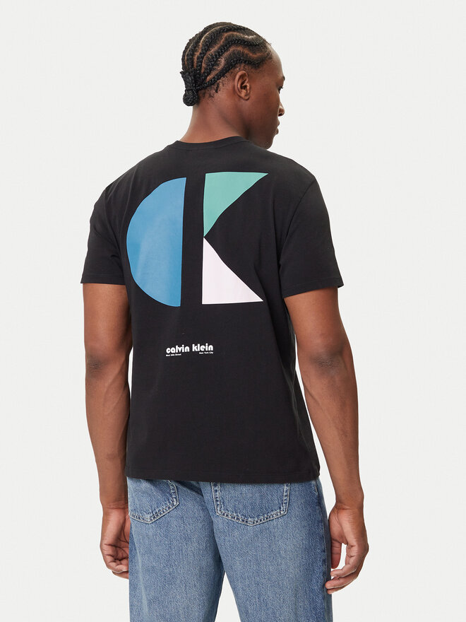 Calvin Klein Jeans Calvin Klein Jeans T-Shirt Bauhaus Logo LV04RC827G Schwarz Regular Fit