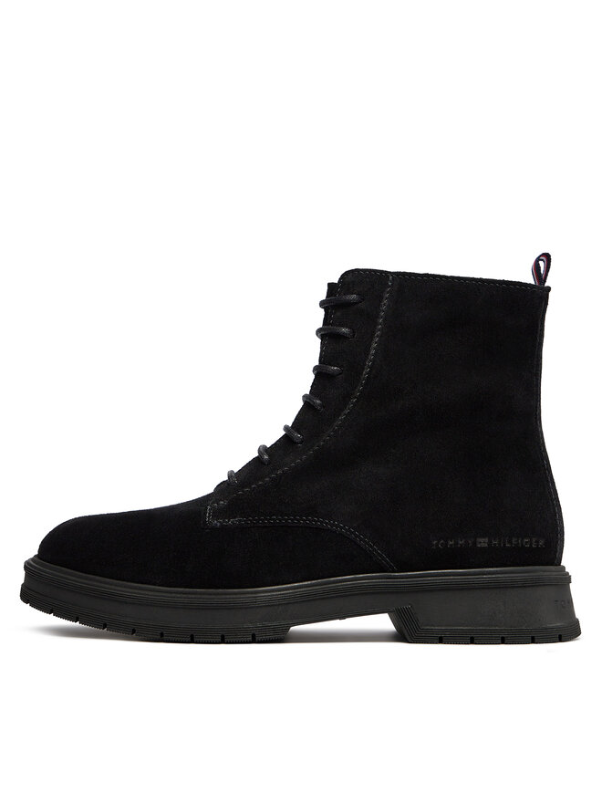 Tommy Hilfiger Čižmy Tommy Hilfiger Hilfiger Core Suede Boot FM0FM04674 Čierna