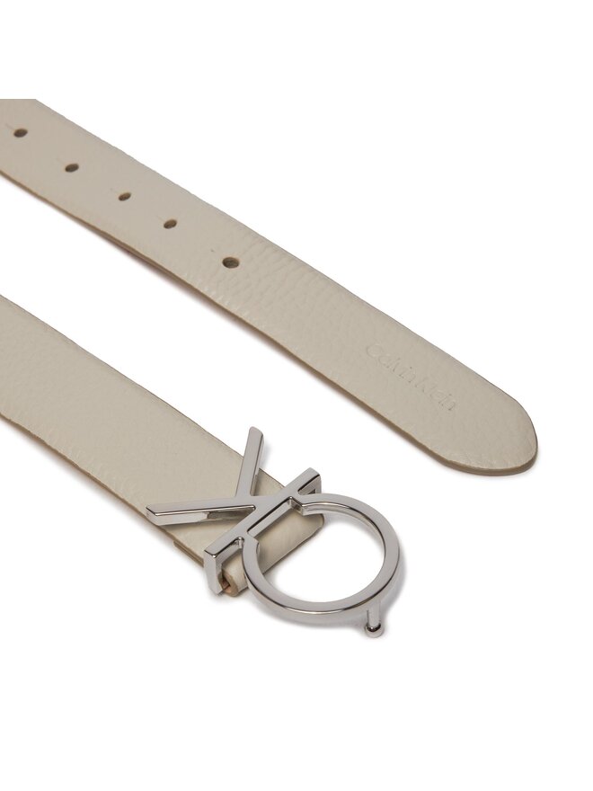 Calvin Klein Ζώνη Γυναικεία Calvin Klein Ck Logo Belt 3.0 Pebble K60K611903 Εκρού