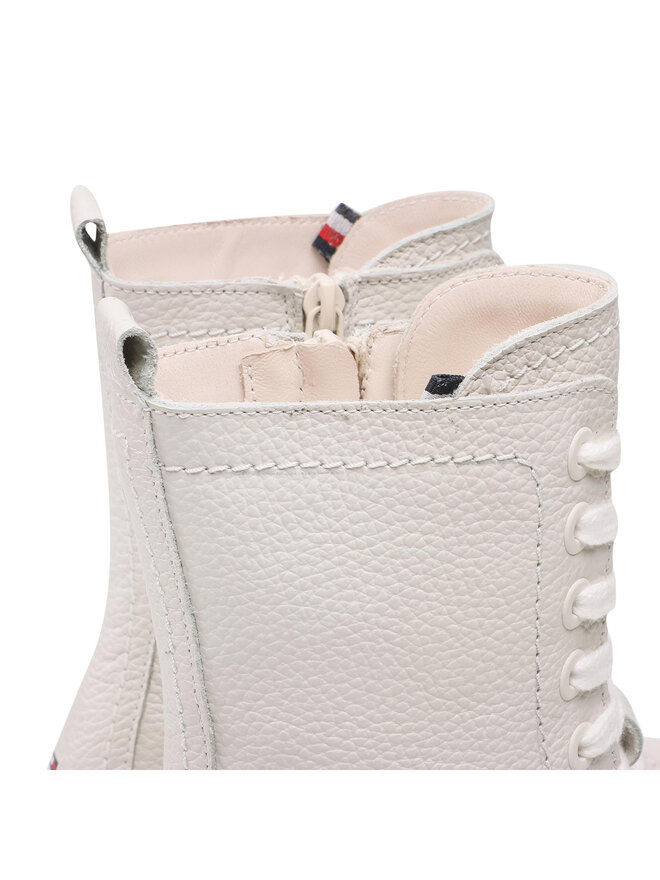 Tommy Hilfiger Schnürstiefeletten Tommy Hilfiger Monochromatic Lace Up Boot FW0FW05946 Beige