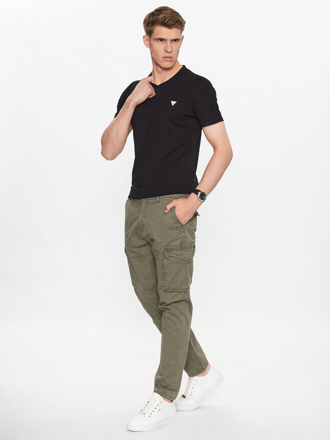 Guess Guess Marškinėliai M2YI37 I3Z14 Juoda Slim Fit