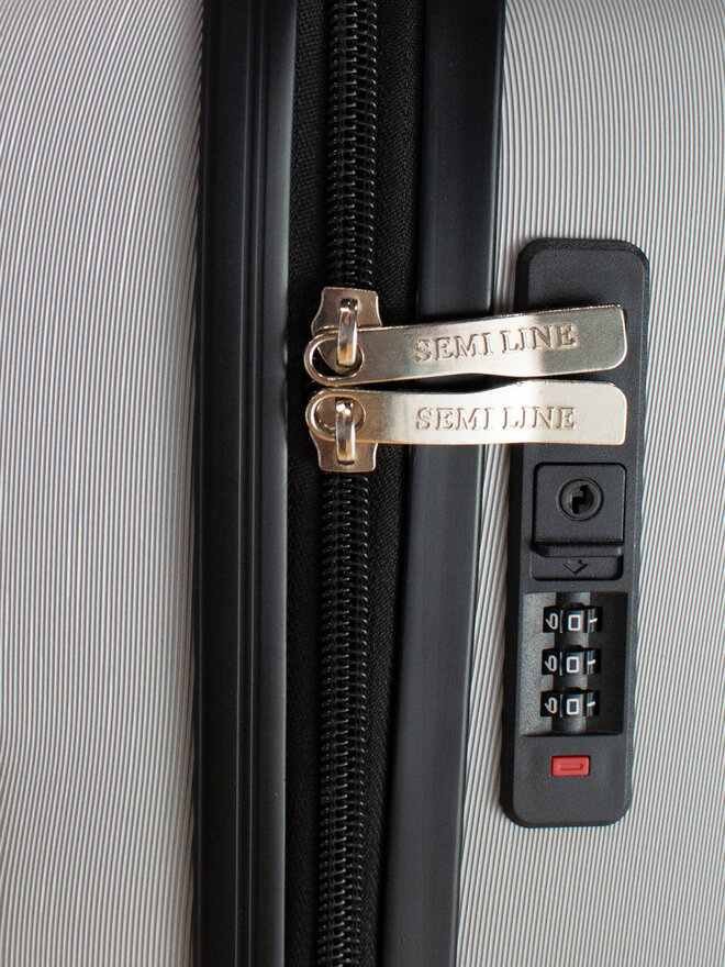 Semi Line Среден куфар Semi Line T5797-2 Сребрист