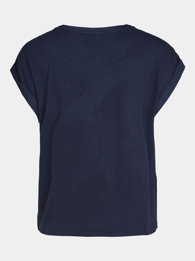 Vila Vila T-Shirt Ellette 14059563 Dunkelblau Regular Fit