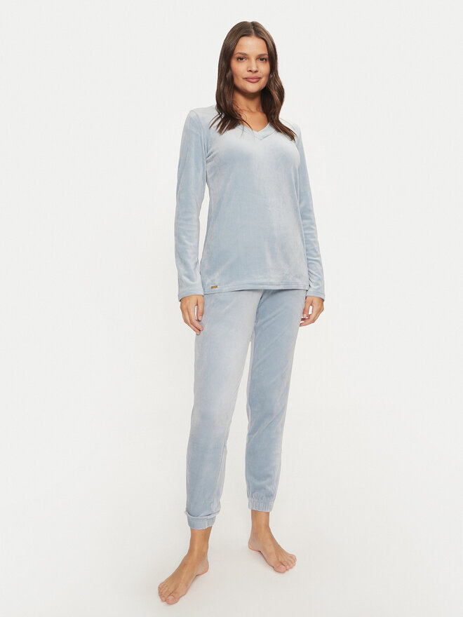 Selmark Selmark Pijama P8373 Celeste Regular Fit