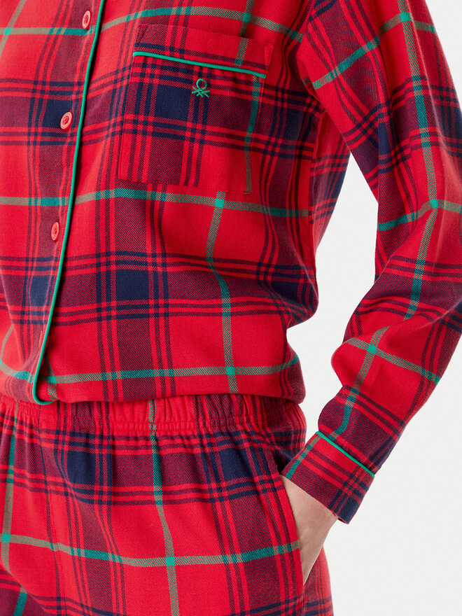 United Colors Of Benetton United Colors Of Benetton Pizsama 43UL3P00O Piros Regular Fit