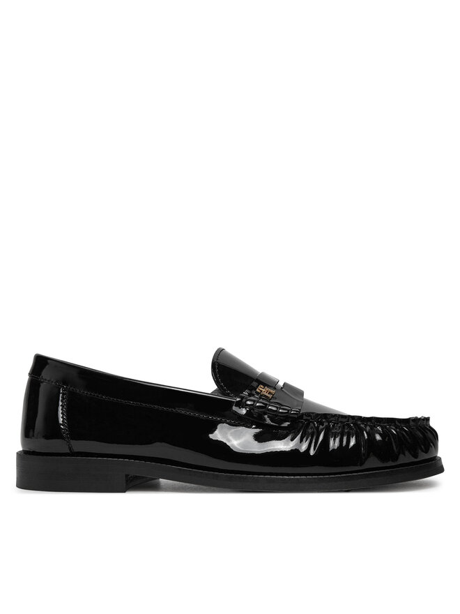 Tommy Hilfiger Loafersy Tommy Hilfiger Loafer Mit Label-Detail FW0FW08565 Czarny