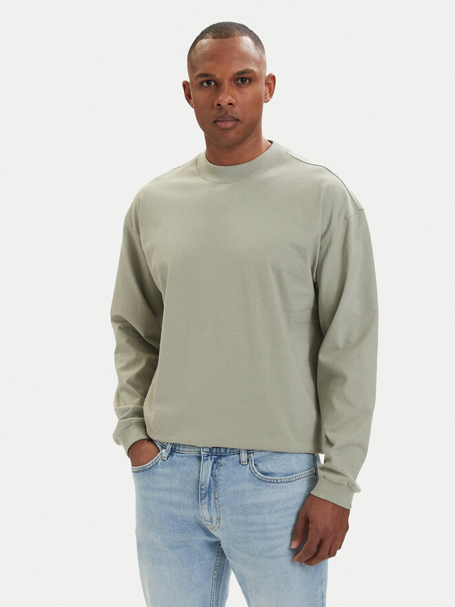 HUGO HUGO Longsleeve Daposo 50511029 Svetlozelena Relaxed Fit