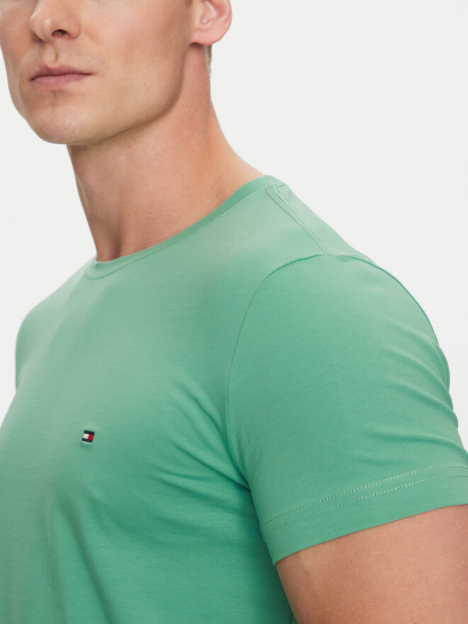 Tommy Hilfiger Tommy Hilfiger Marškinėliai MW0MW10800 Žalia Slim Fit