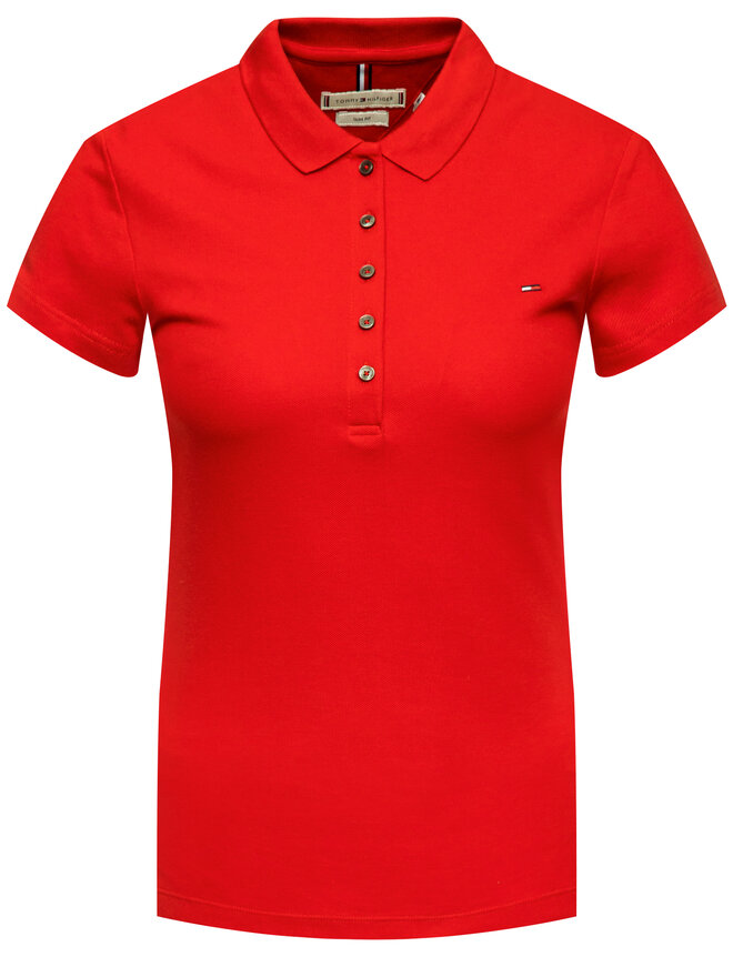 Tommy Hilfiger Tommy Hilfiger Pólóing New Chaira 1M57636661 Piros Slim Fit