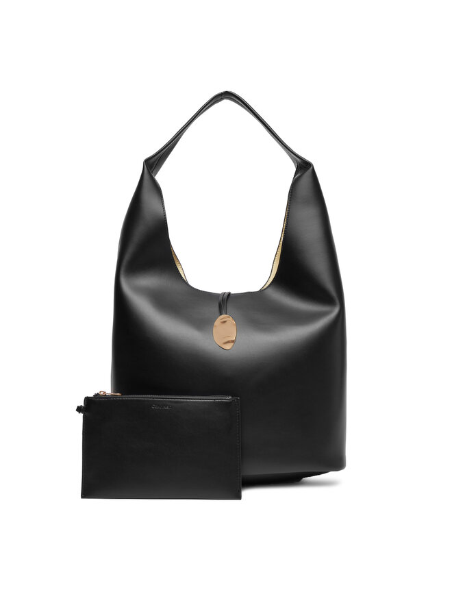 Calvin Klein Jeans Τσάντα Calvin Klein Jeans Stone Lock Slouchy Large Shoulde LV04K3149G Μαύρο