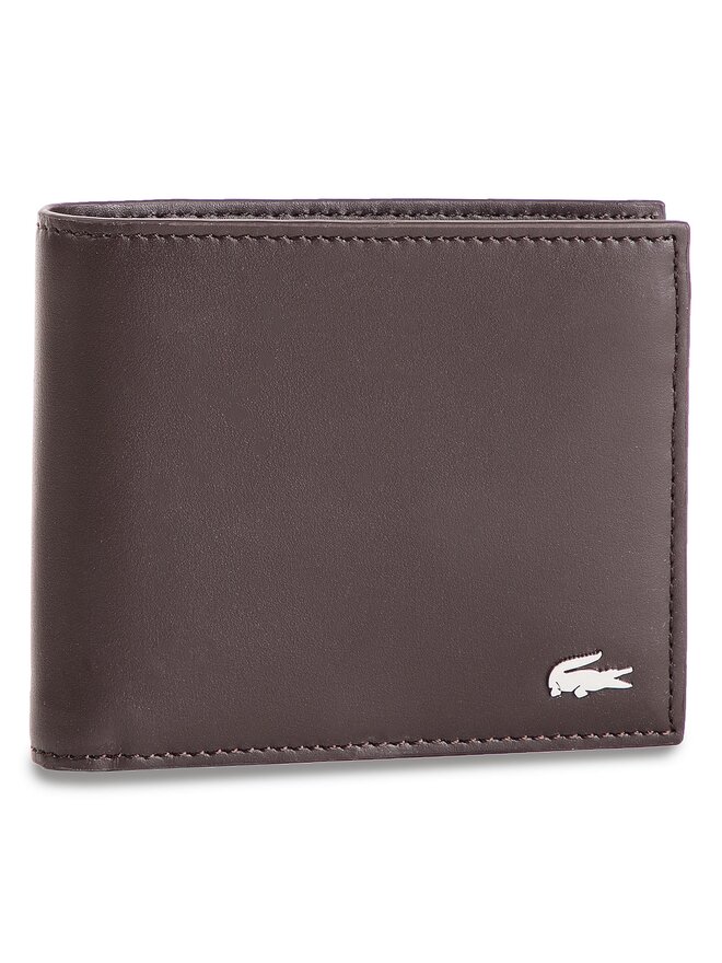 Cartera grande para hombre Lacoste Large Billfold Coin NH1112FG Marron zapatos.es