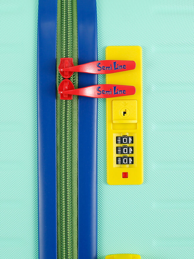 Semi Line Μεσαία Βαλίτσα Semi Line T5942-2 Πράσινο