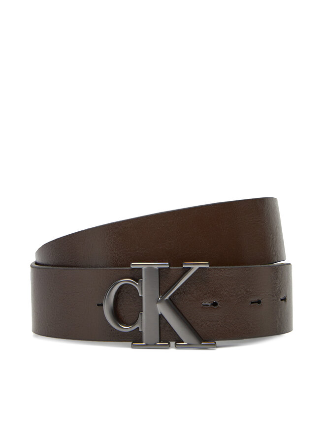 Calvin Klein Jeans Ζώνη Ανδρική Calvin Klein Jeans Monogram Plaque Buckle 35Mm Adj/Rev LV04G7026G Μαύρο