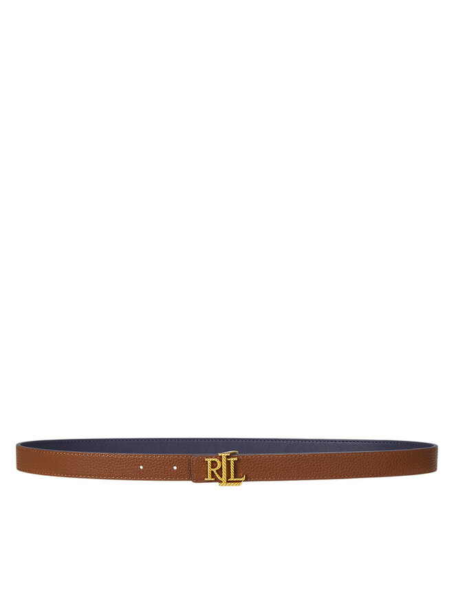 LAUREN RALPH LAUREN Ζώνη Γυναικεία LAUREN RALPH LAUREN Logo Reversible Embossed Skinny Belt 412959135002 Σκούρο μπλε