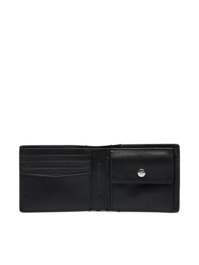 Calvin Klein Jeans Velká pánská peněženka Calvin Klein Jeans Logo Print Bifold W/Coin K50K512059 Černá