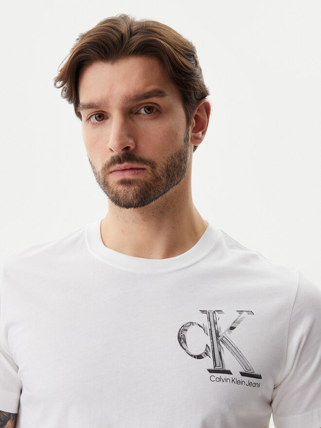 Calvin Klein Jeans Calvin Klein Jeans Camiseta Meta Monogram J30J325498 Blanco Regular Fit