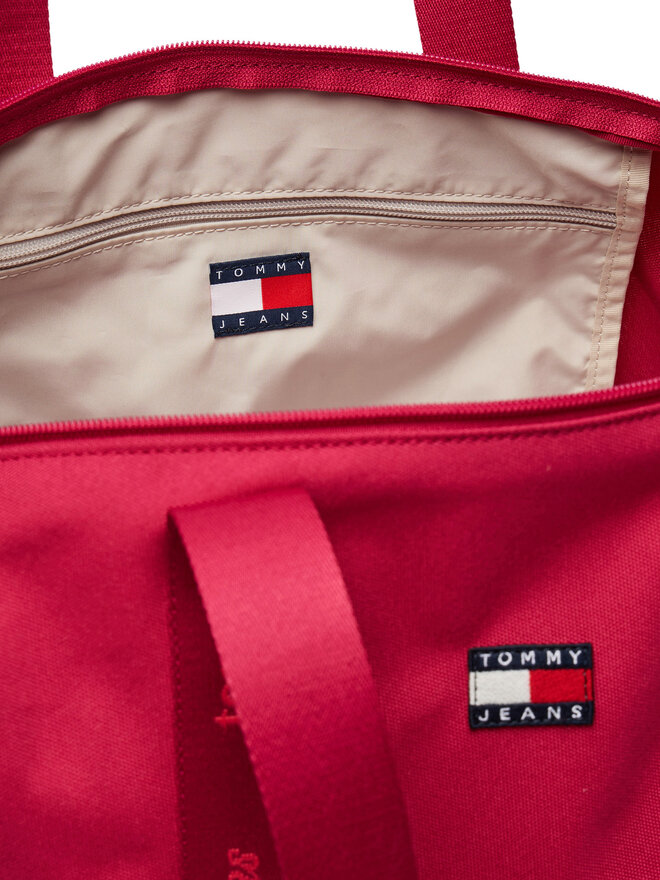 Tommy Jeans Handtasche Tommy Jeans Tjw Ess Daily Tote AW0AW19039 Rot