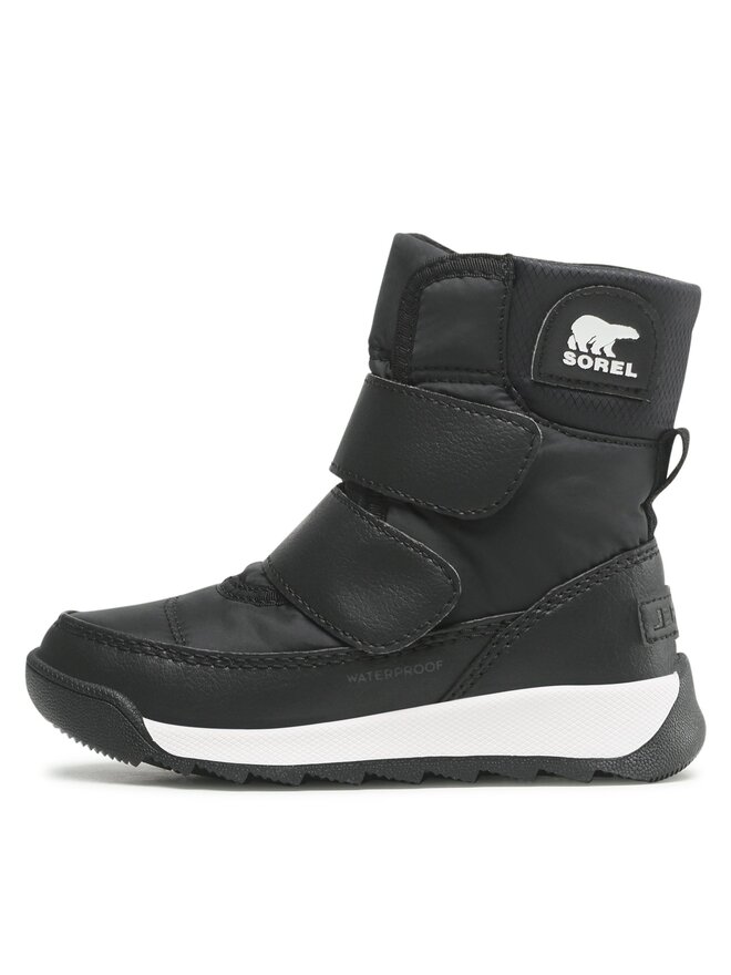 Sorel Škornji za sneg Sorel Childrens Whitney II Strap Wp NC3919-010 Črna