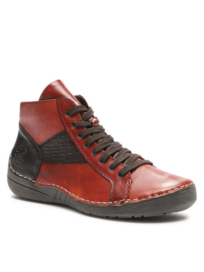 Rieker Polokozačky Rieker 52512-38 Červená
