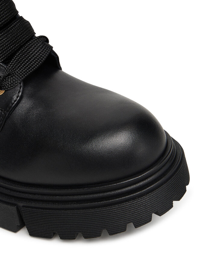 Elisabetta Franchi Schnürstiefeletten Elisabetta Franchi Lace-Up Bootie F4A5-E0411-1251 S Schwarz