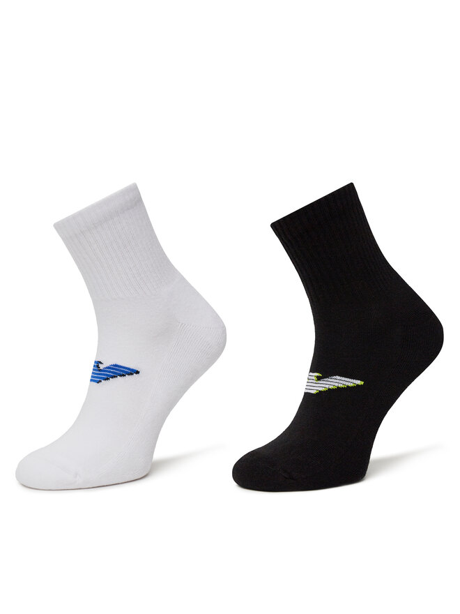 Emporio Armani 2er-Set niedrige Herrensocken Emporio Armani EM000540 AF12299 MC001 Schwarz