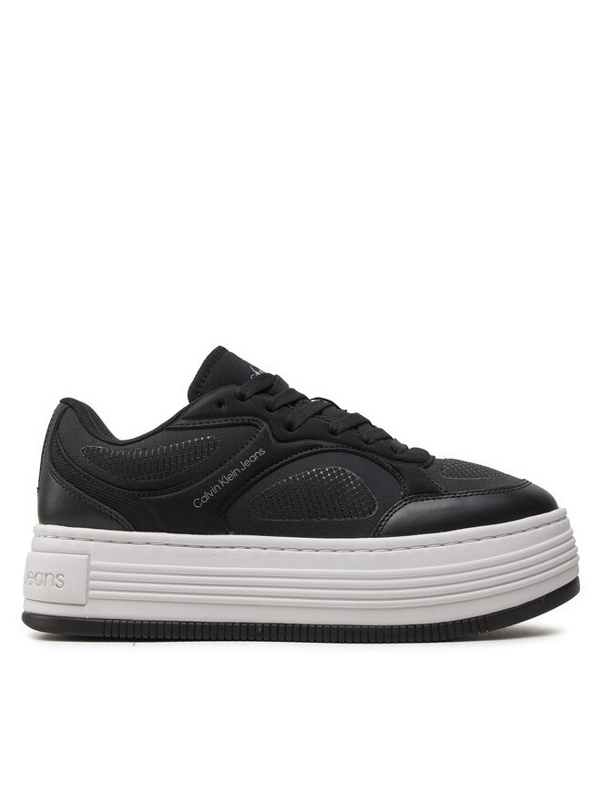 Calvin Klein Jeans Сникърси Calvin Klein Jeans Bold Platf Low Lace Mix In Mtl YW0YW01471 Черен
