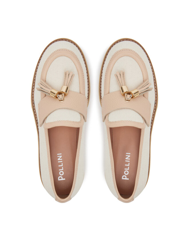 Pollini Loafersy Pollini SA10144G1MTO112A Écru