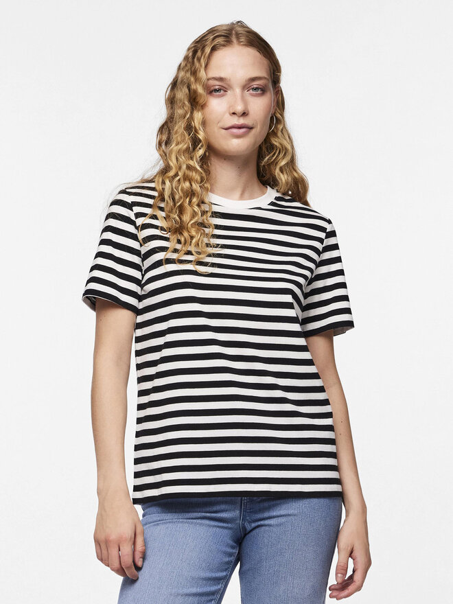 Pieces Pieces Marškinėliai Ria 17146339 Juoda Regular Fit