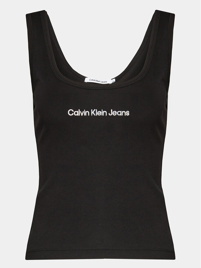 Calvin Klein Jeans Calvin Klein Jeans Топ Institutional J20J221064 Чорний Slim Fit