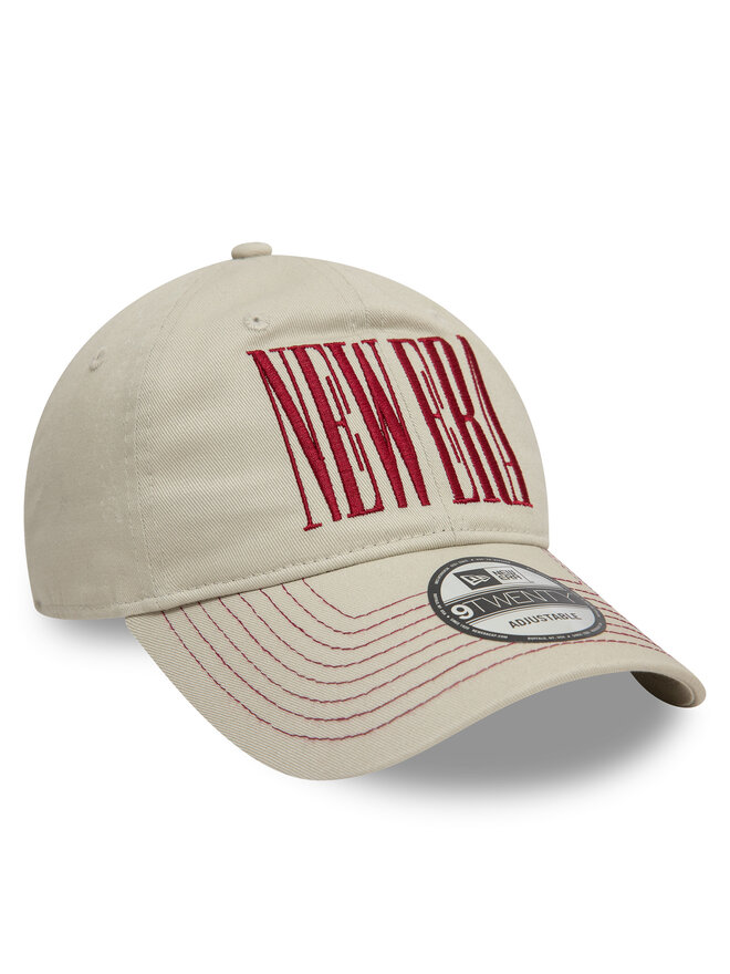 New Era Шапка с козирка New Era Wordmark 9TWENTY 60595444 Бежов
