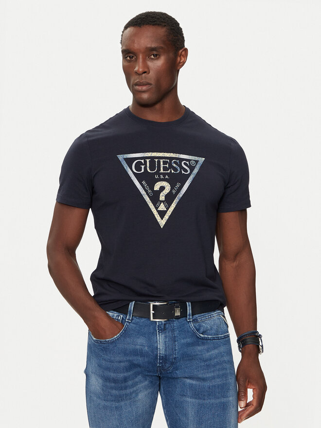 Guess Guess T-Shirt M4BI35 J1314 Dunkelblau Regular Fit