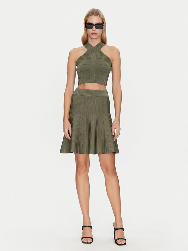 Guess Guess Felső W5GR32 Z2XY0 Zöld Slim Fit