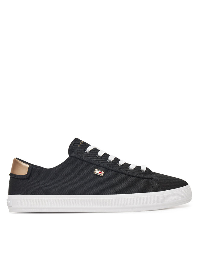 Tommy Hilfiger Πάνινα παπούτσια Tommy Hilfiger Vulc Canvas Lace Up Sneaker FW0FW08647 Μαύρο