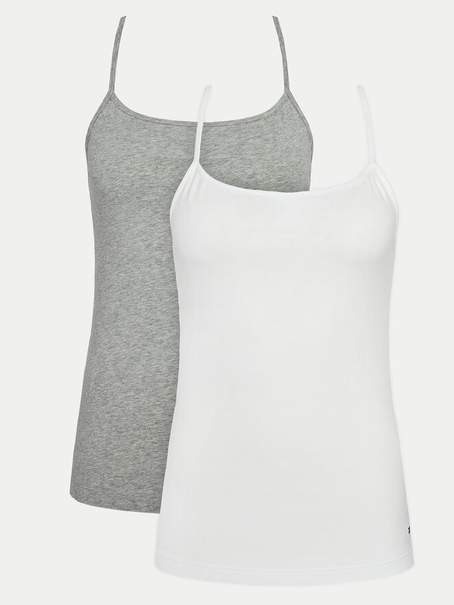Tommy Hilfiger Tommy Hilfiger 2er-Set Tops UW0UW04891 Grau Slim Fit