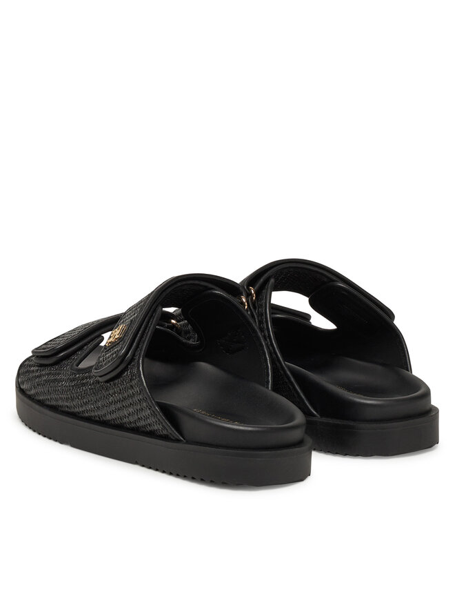 Tommy Hilfiger Iešļūcenes Tommy Hilfiger DOUBLE STRAP RAFFIA FW0FW08940 Melns